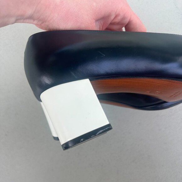 Anne Klein Women's White and Black Loafers - Picture 3 of 5